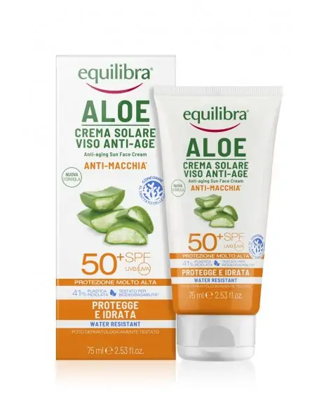 Crema Solar Facial Anti-Edad de Aloe SPF50