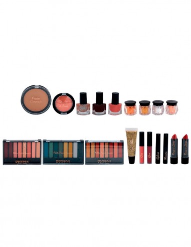 Cofre maquillaje caja de sombrero-Makeup palettes & sets